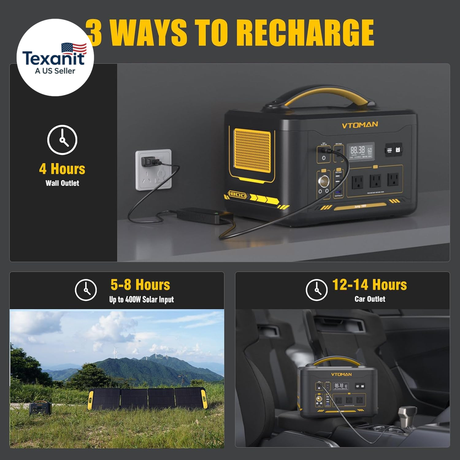 Jump 1800 Portable Power Station with Jump Start, 1548Wh Lifepo4 Solar Generator