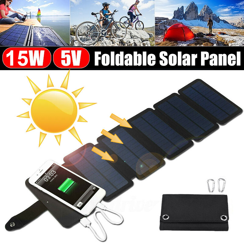 Portable Folding Solar Panel Camping Cell Phone Charger Solar Charging Panel