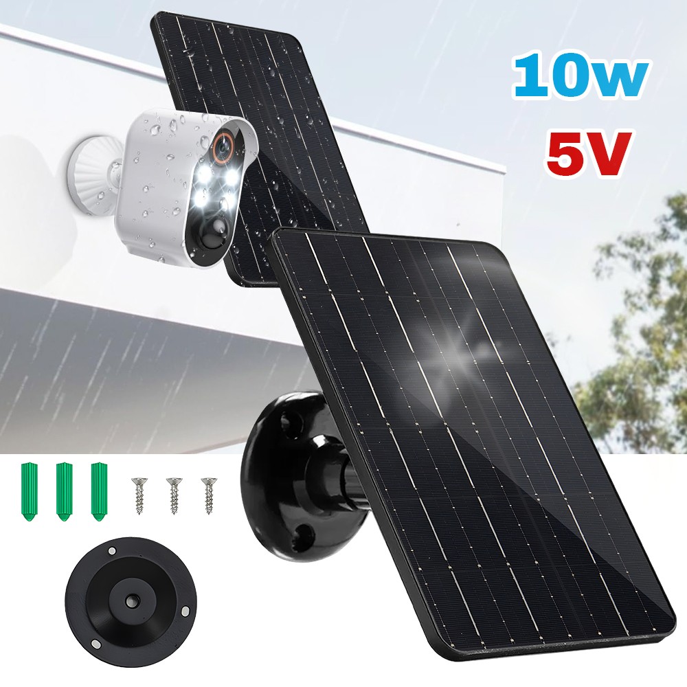 Solar Panel for Ring Spotlight Camera/Stick Up Cam Battery Charger 10W / 5W 5V