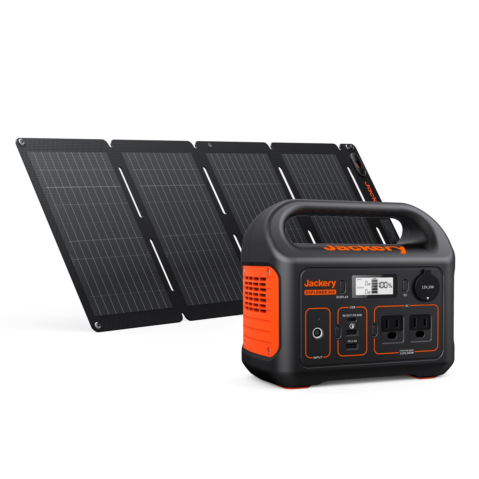 Jackery Solar Generator 300, 292Wh Power Station with 40W Solar Panel