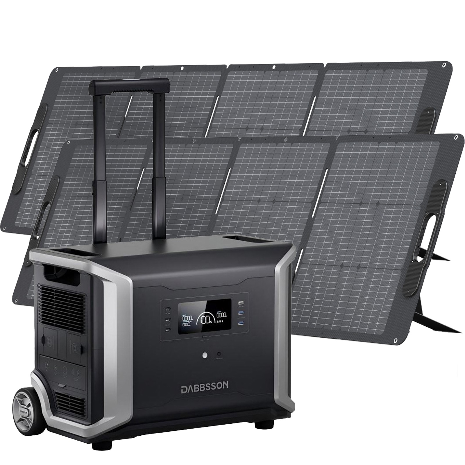 Dabbsson 3600W 3034Wh Portable Power Station with 2x 210W Folding Solar Panel