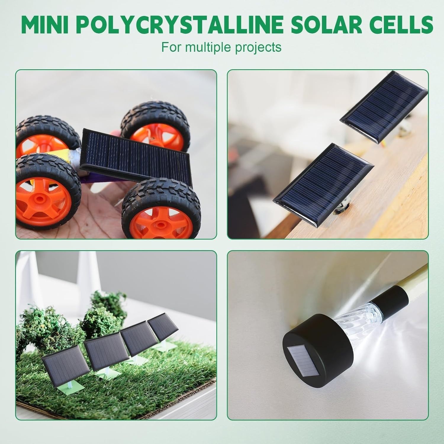 30 Pcs Small Solar Panels Mini Polycrystalline Solar Cells 5v 60ma Epoxy Plat…