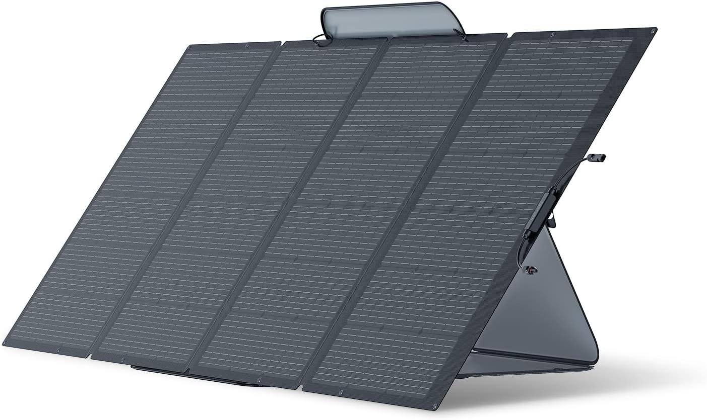 220W Portable Solar Panel Bifacial Design Up to 25% Conversion Efficiency N-Type