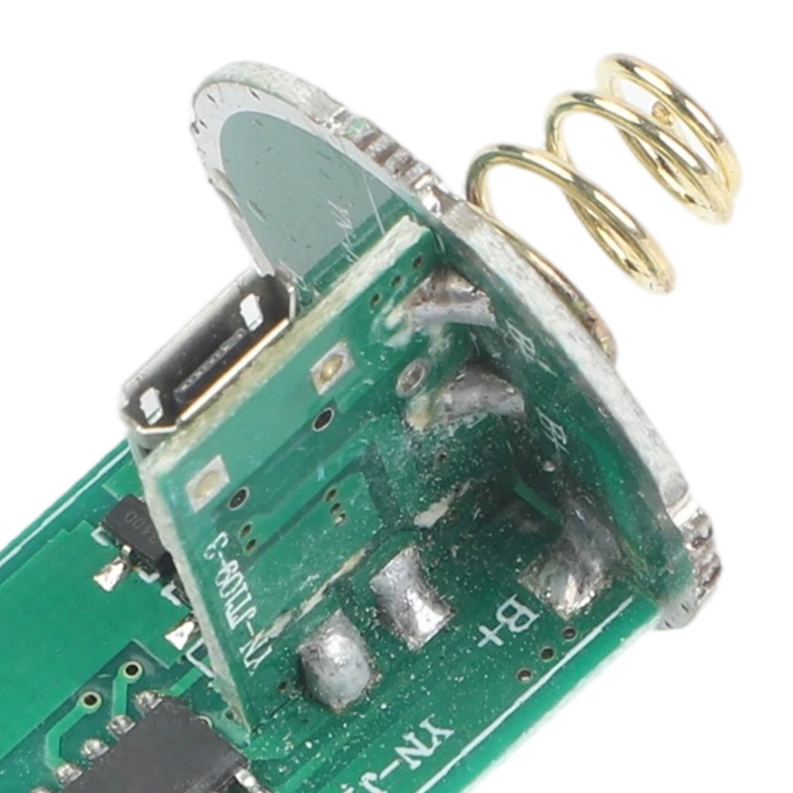 Compact 31×19.6mm LED Driver PCB for 3-4.2V Flashlights with Switch
