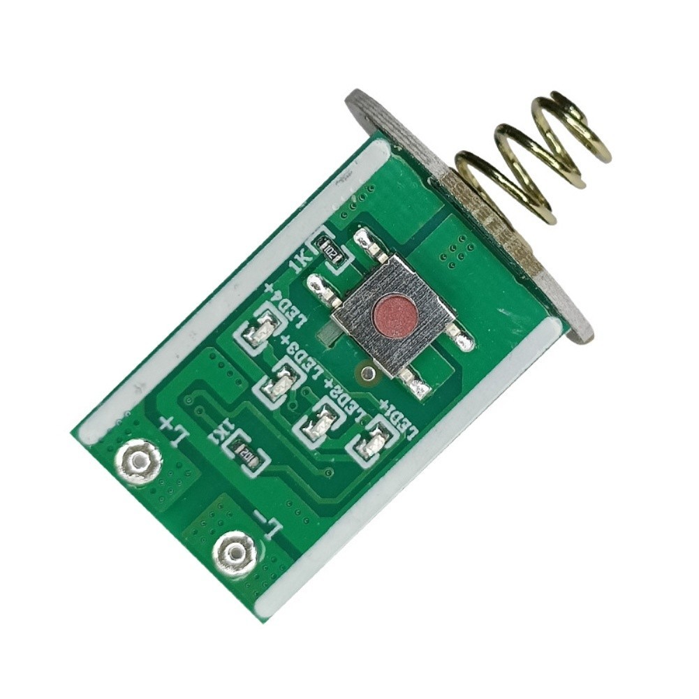 Compact 31×19.6mm LED Driver PCB for 3-4.2V Flashlights with Switch