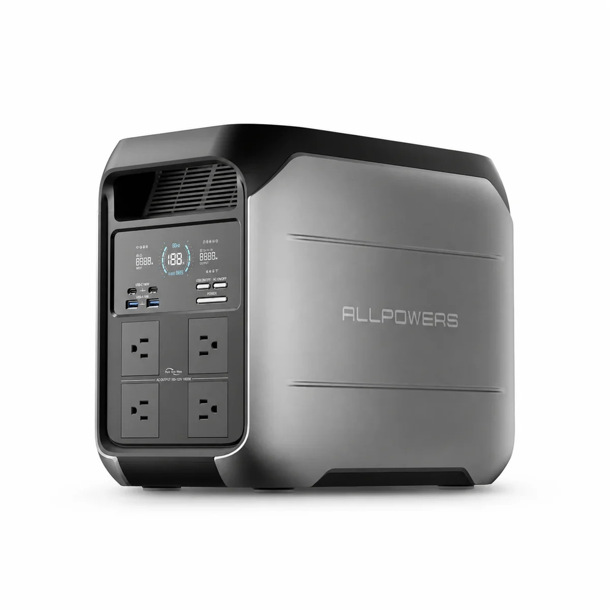 ALLPOWERS 1800W Portable Solar Generator AC UPS Power Station + 100W Solar Panel