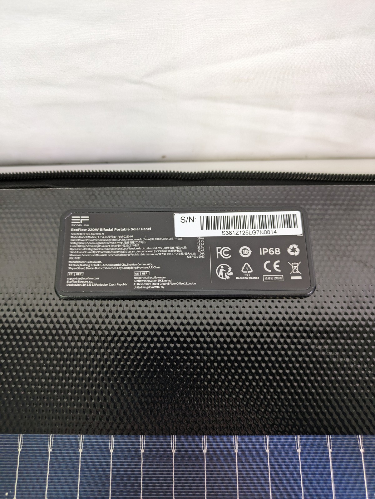 EcoFlow NextGen 220W IP68 Bifacial Portable Solar Panel EFSOLAR220W-N