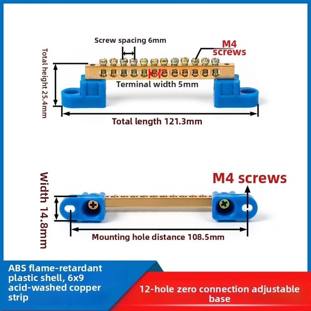 For Distribution Box Grounding Terminal Strip Screw Terminal Connection