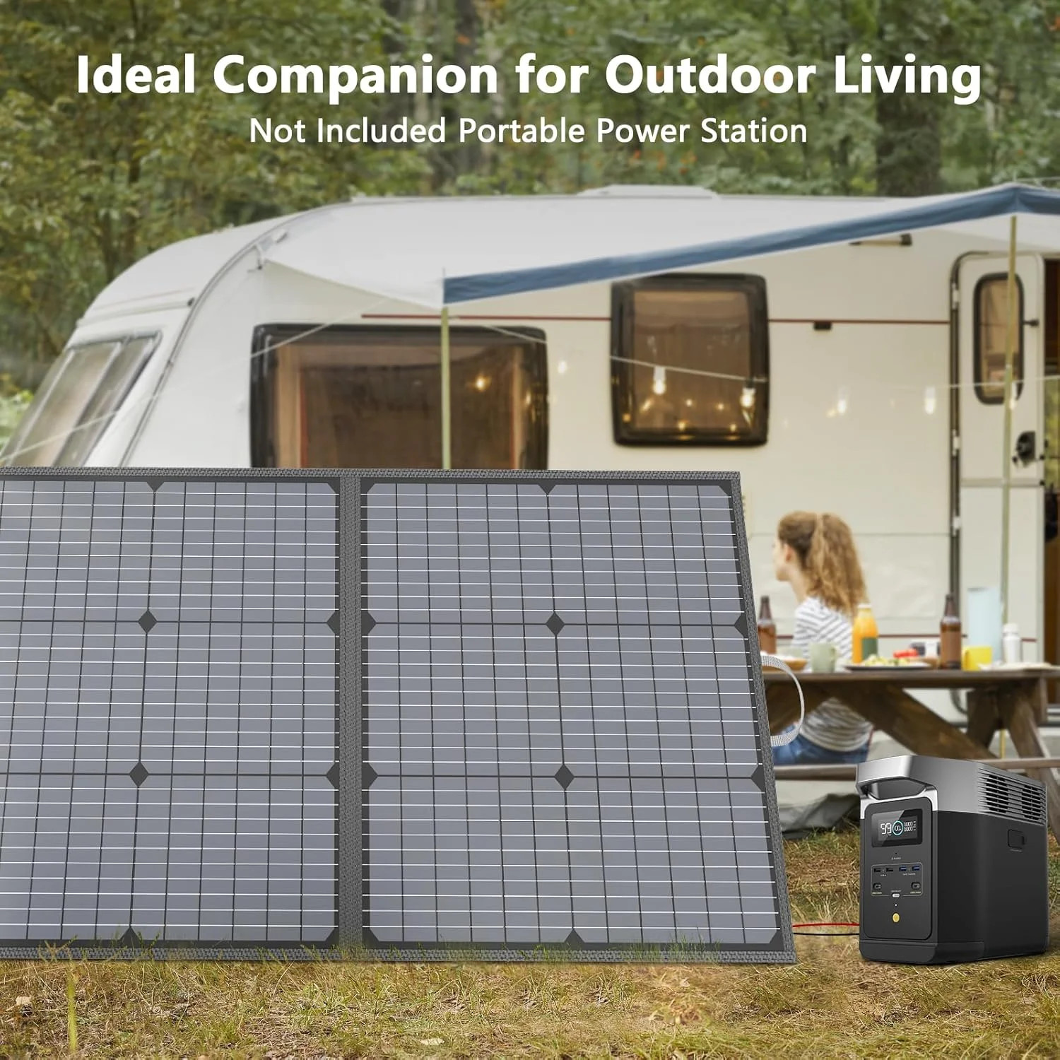 Solar Charger 110W Portable Solar Panel, IP67 Waterproof Foldable Solar Panel ki