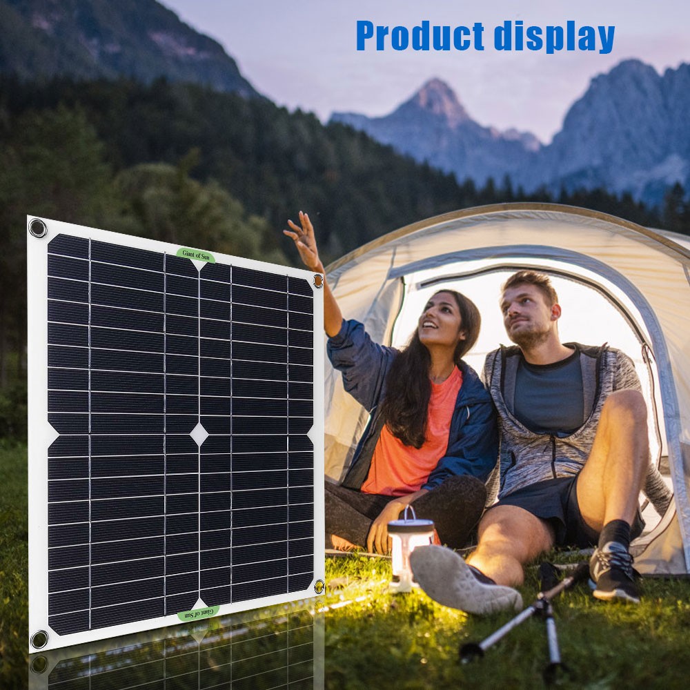 12V Monocrystalline Solar Panel Kit 100A Controller Charger RV Boat Car Camping