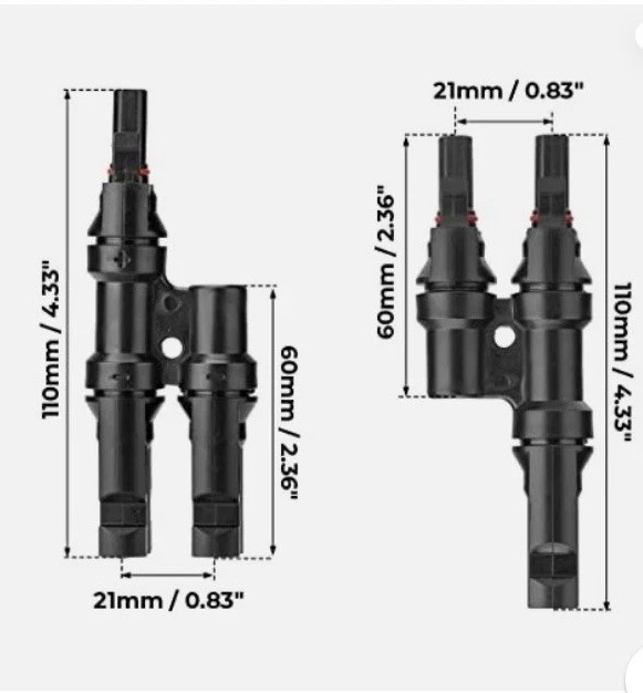 New-Solar Branch Y Connector for Parallel Connection 15 Pairs MMF+FFM