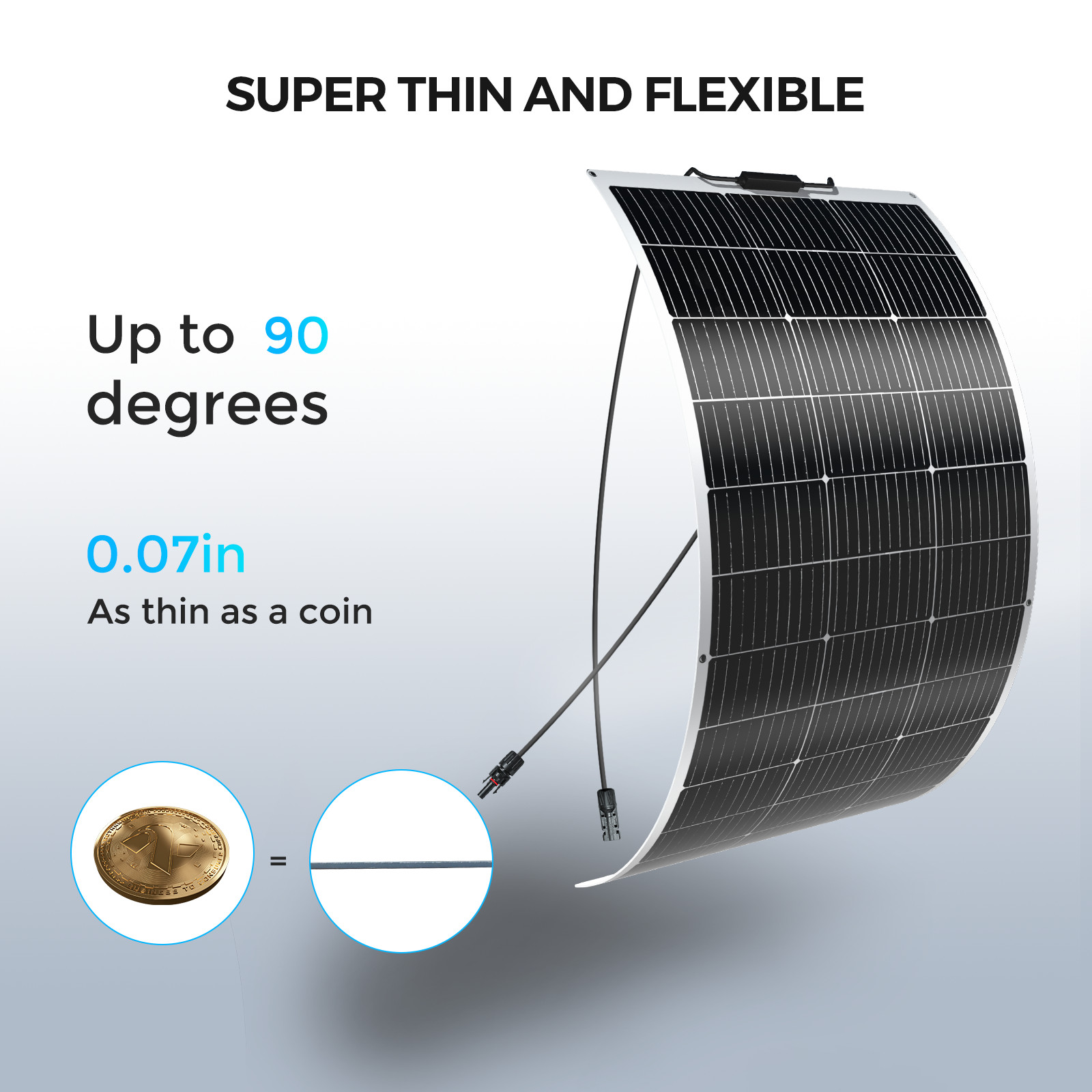 150 Watt Flexible Solar Panel 12V Monocrystalline Solar PV Charging For RV Boats