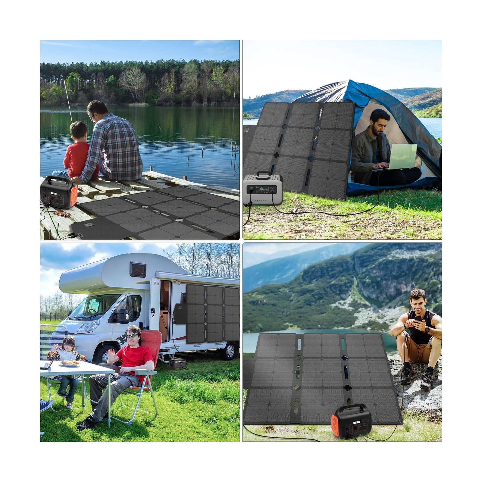 120W Portable Solar Panel with MC-4 Connector Foldable Solar Panel for Campin…