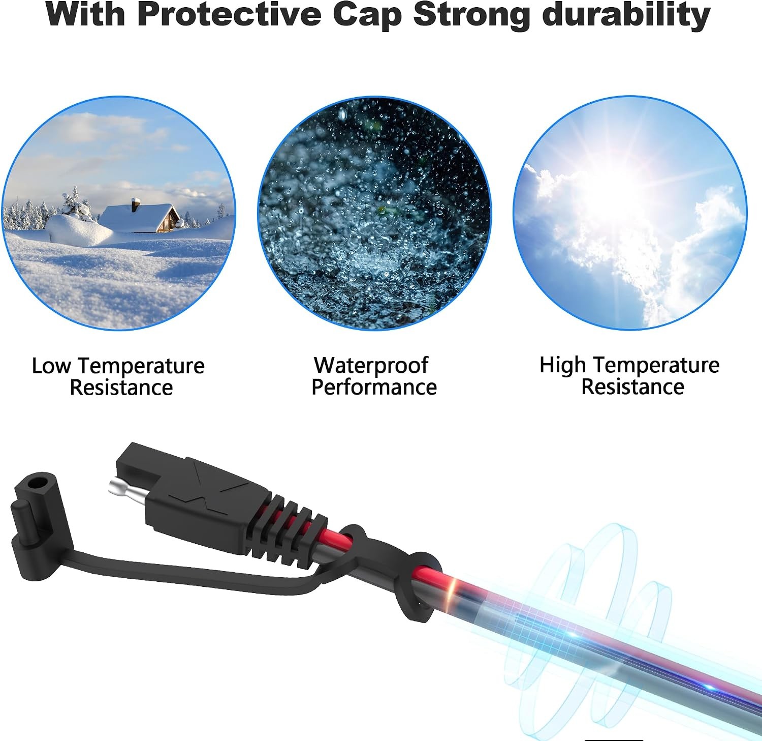 25Feet SAE Extension Cable Quick Disconnect Connector 16AWG for Automotive Solar
