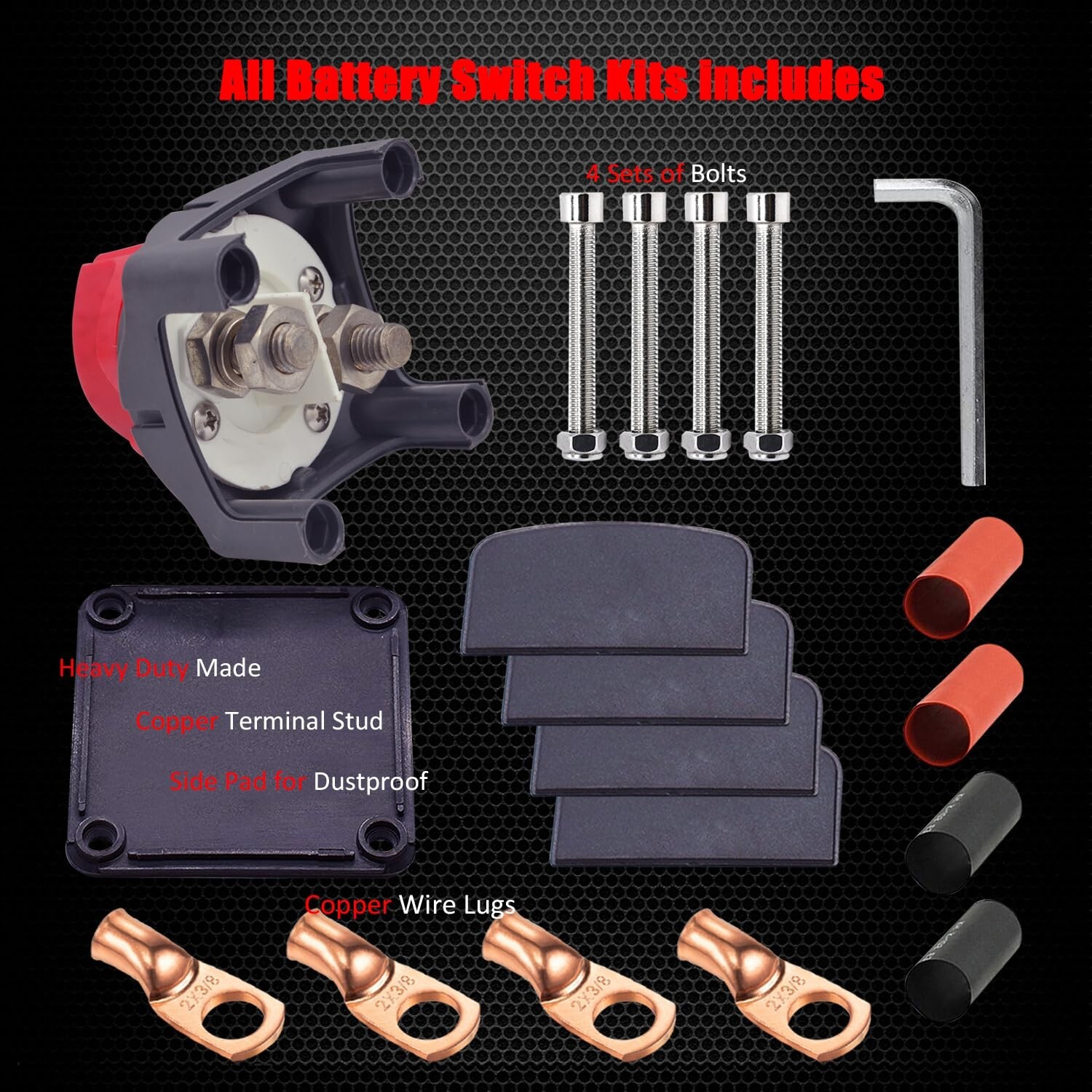 Durable Battery Disconnect Isolator with Lugs Kit – Safe Power Management