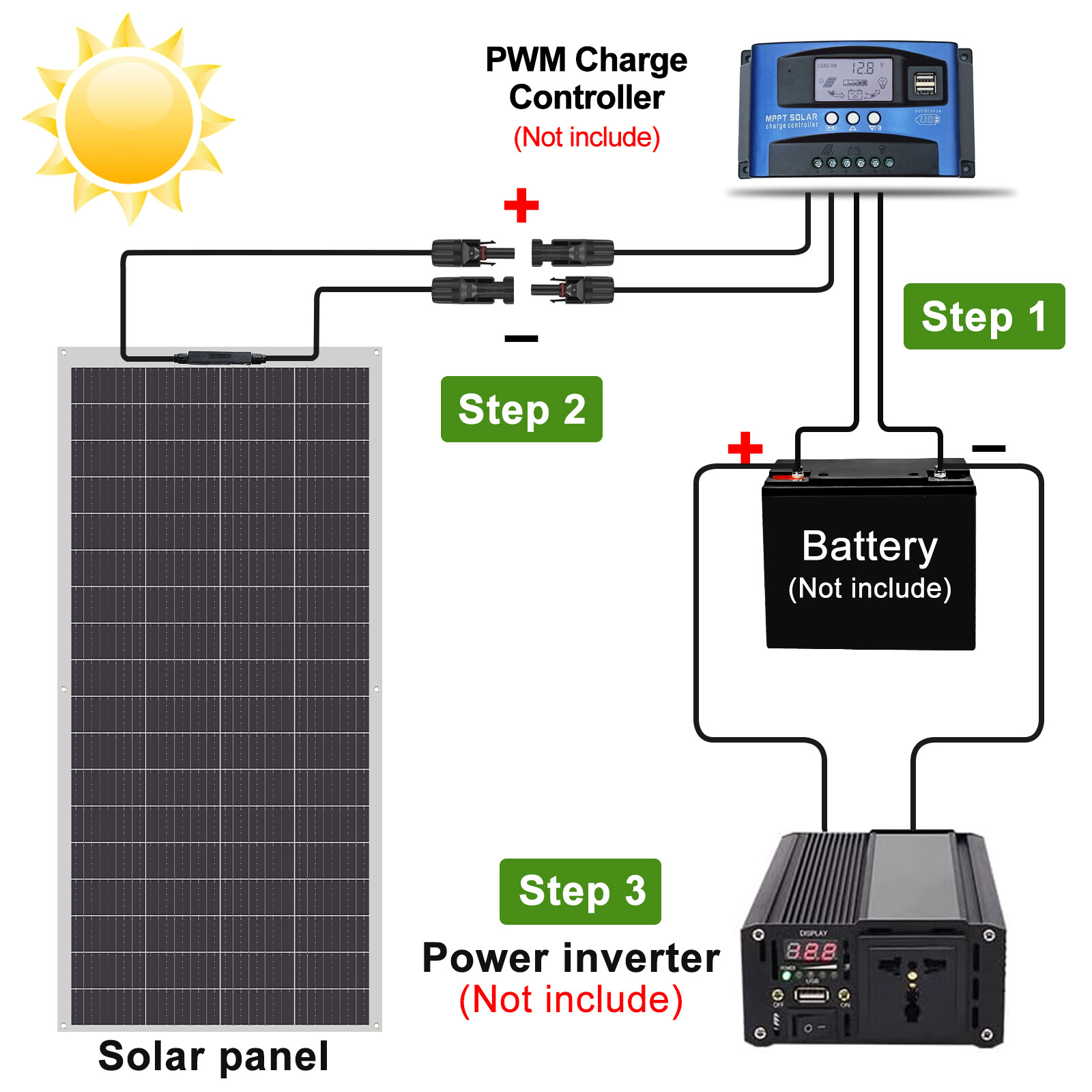 300W Flexible Solar Panel Mono 12V Home RV Boat Camping Power Battery Charging