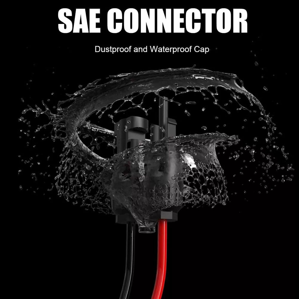 2x Solar Panel Extension Cable 2FT 10AWG SAE to SAE Polarity Reverse Adapter NEW