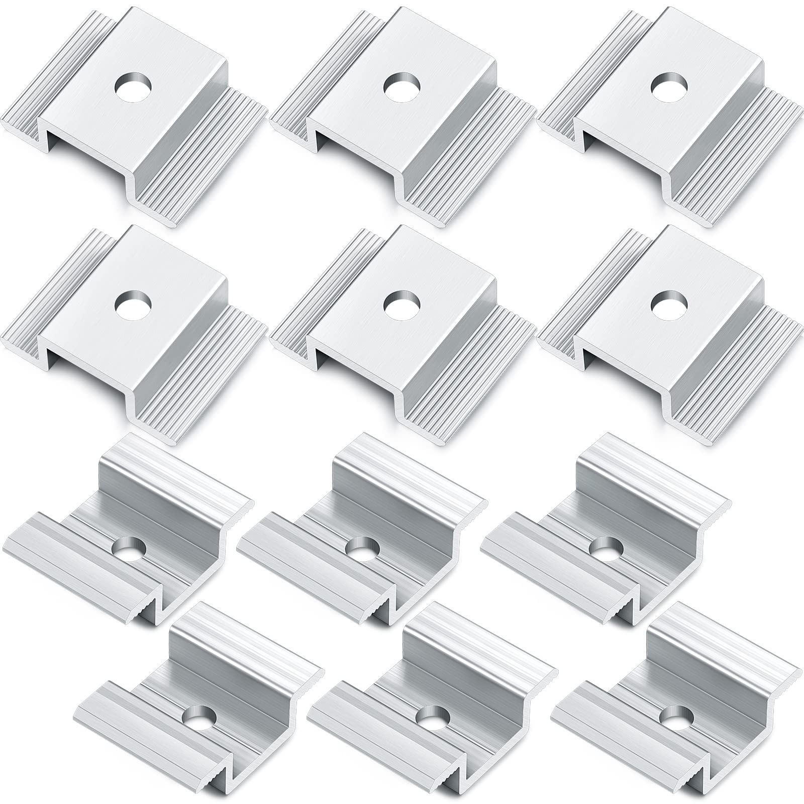 12 Pack Solar Panel Mid Clamps 1.06 Inch Solar Panel Bracket Aluminium Mounti…
