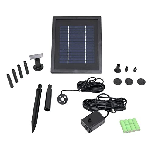 SUNNYDAZE DECOR SOLAR PUMP PANEL KIT WITH BATTERY PACK AND LIGHT – AMP-P022C