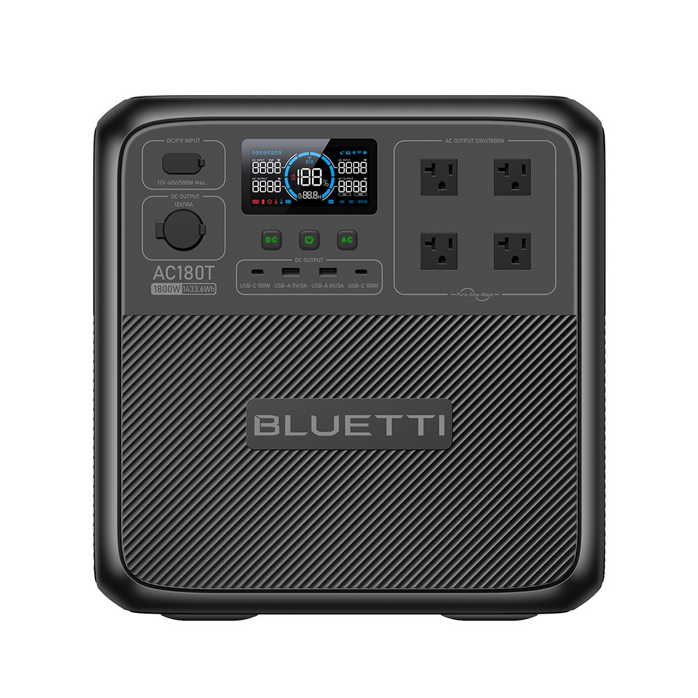 BLUETTI AC180T 1800W 1433Wh Portable Power Station 11.4hrs Uses for Drone
