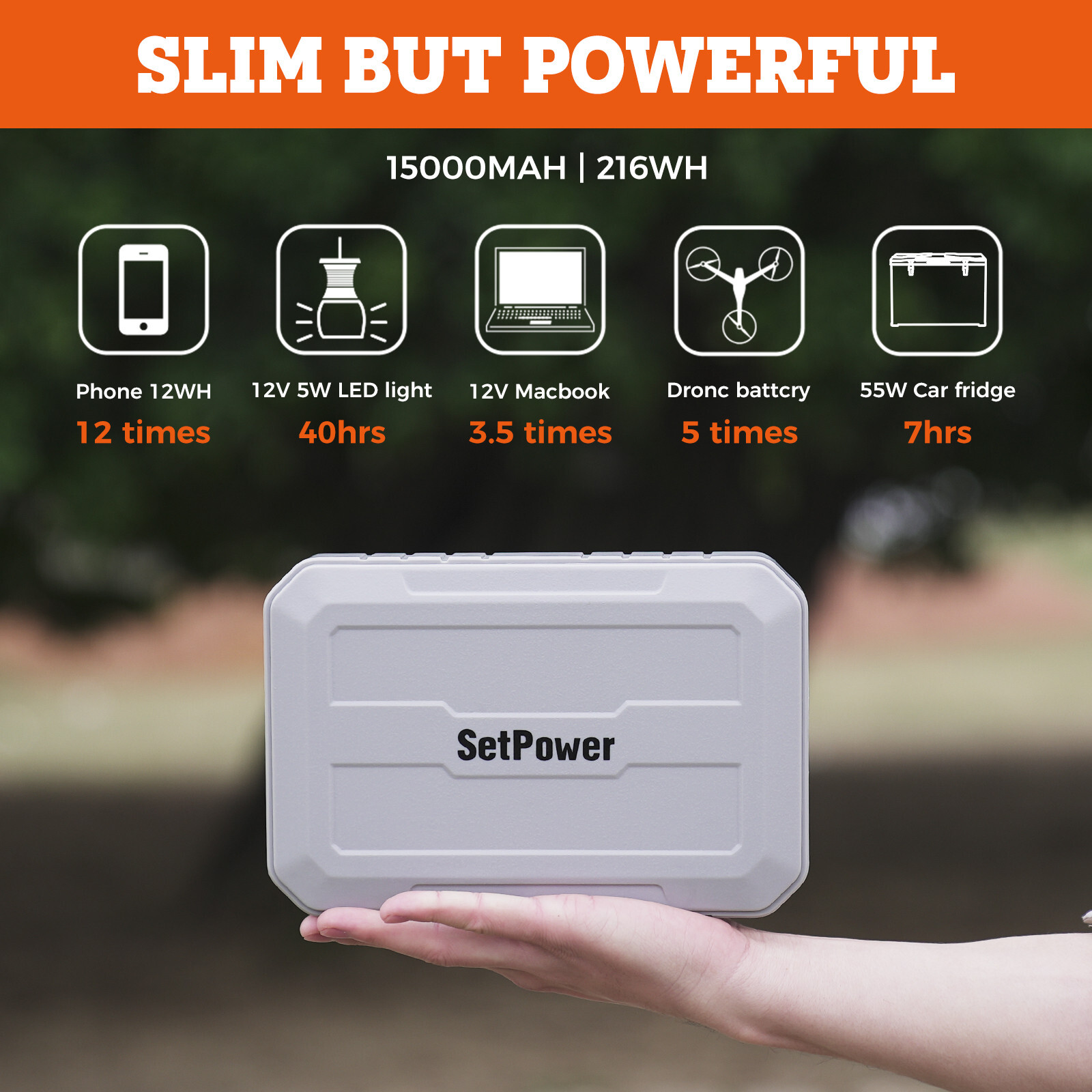 15000mAh Portable Power Station 216WH Magnetic Generator for Outdoor RV Camping