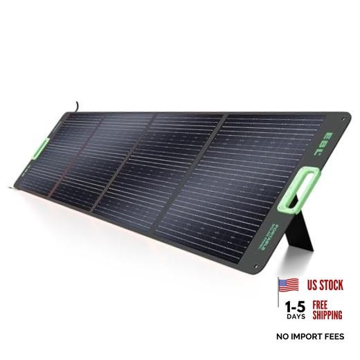 200W Portable Solar Panel High Efficiency Solar Power Panel for Home, Green