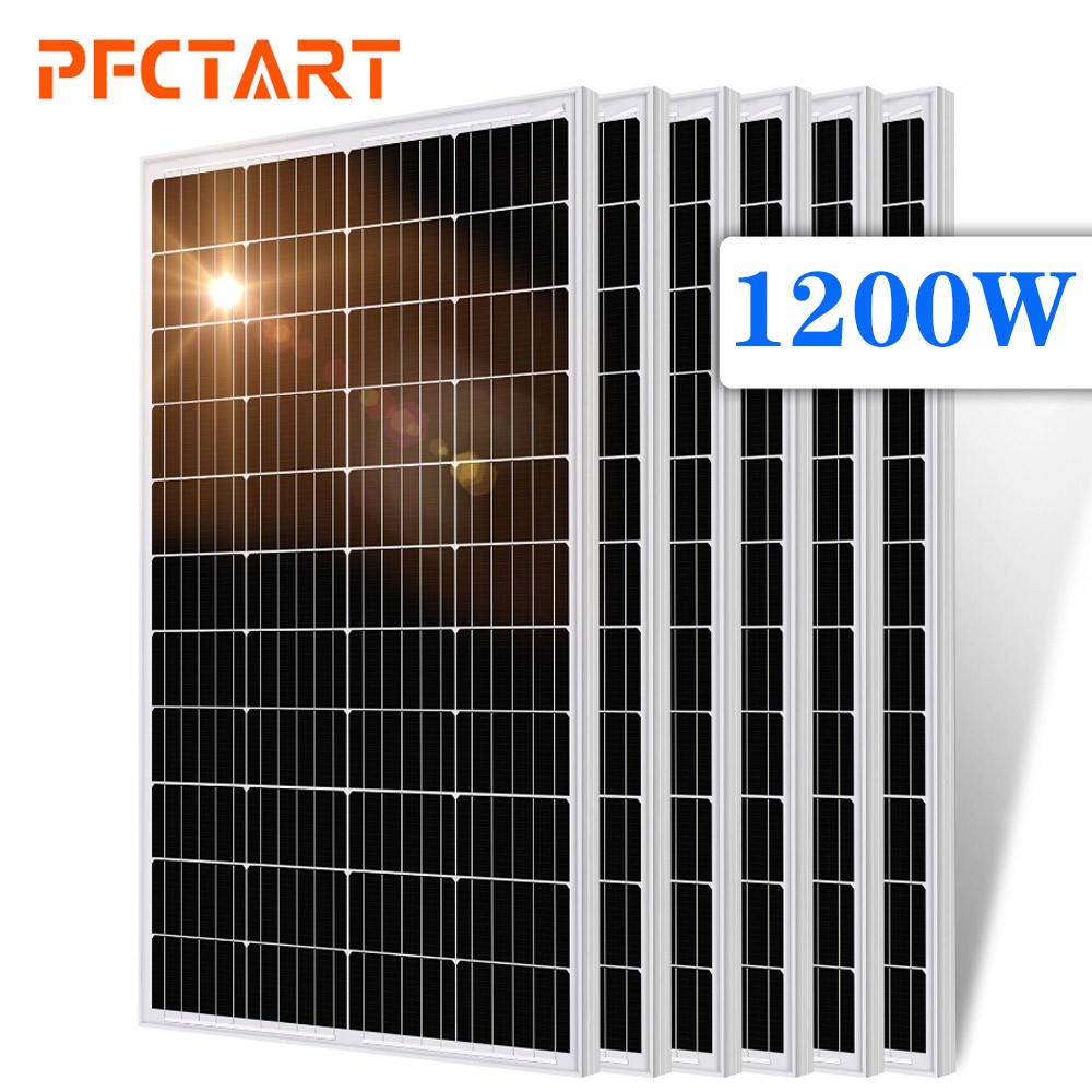 1200W 12V Solar Panel High Efficiency Moncrystalline Module For RV Boat Home NEW