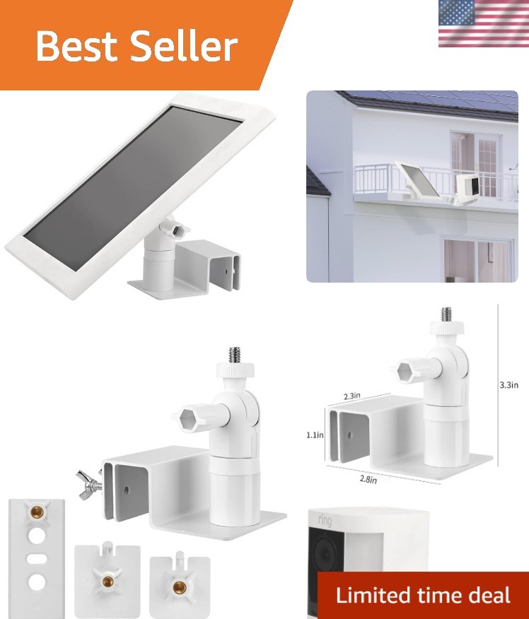Gutter Mount for Ring, Arlo, Reolink Solar Panels, Universal Weatherproof Alu…