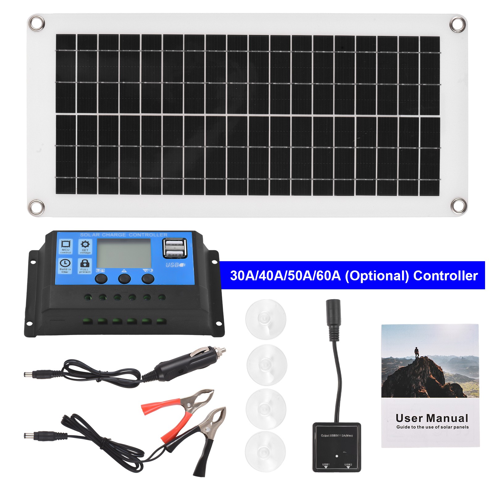 20 Watt 12 Volt Solar Panel Kit Waterproof Solar Panel With High Efficiency UJEA