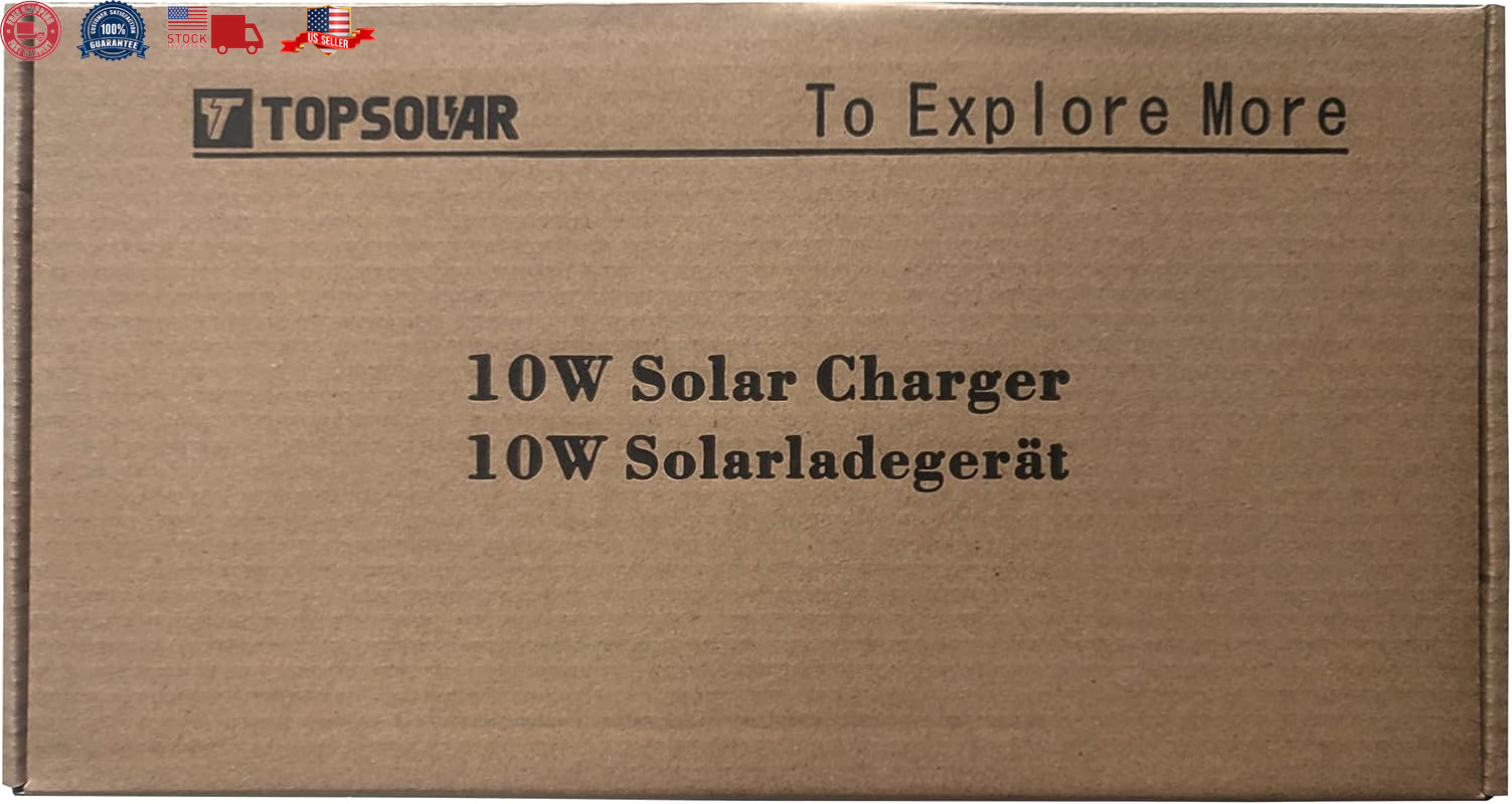 10W Solar Battery Maintainer Waterproof Car RV Boat Charger 12V Tender Trickle