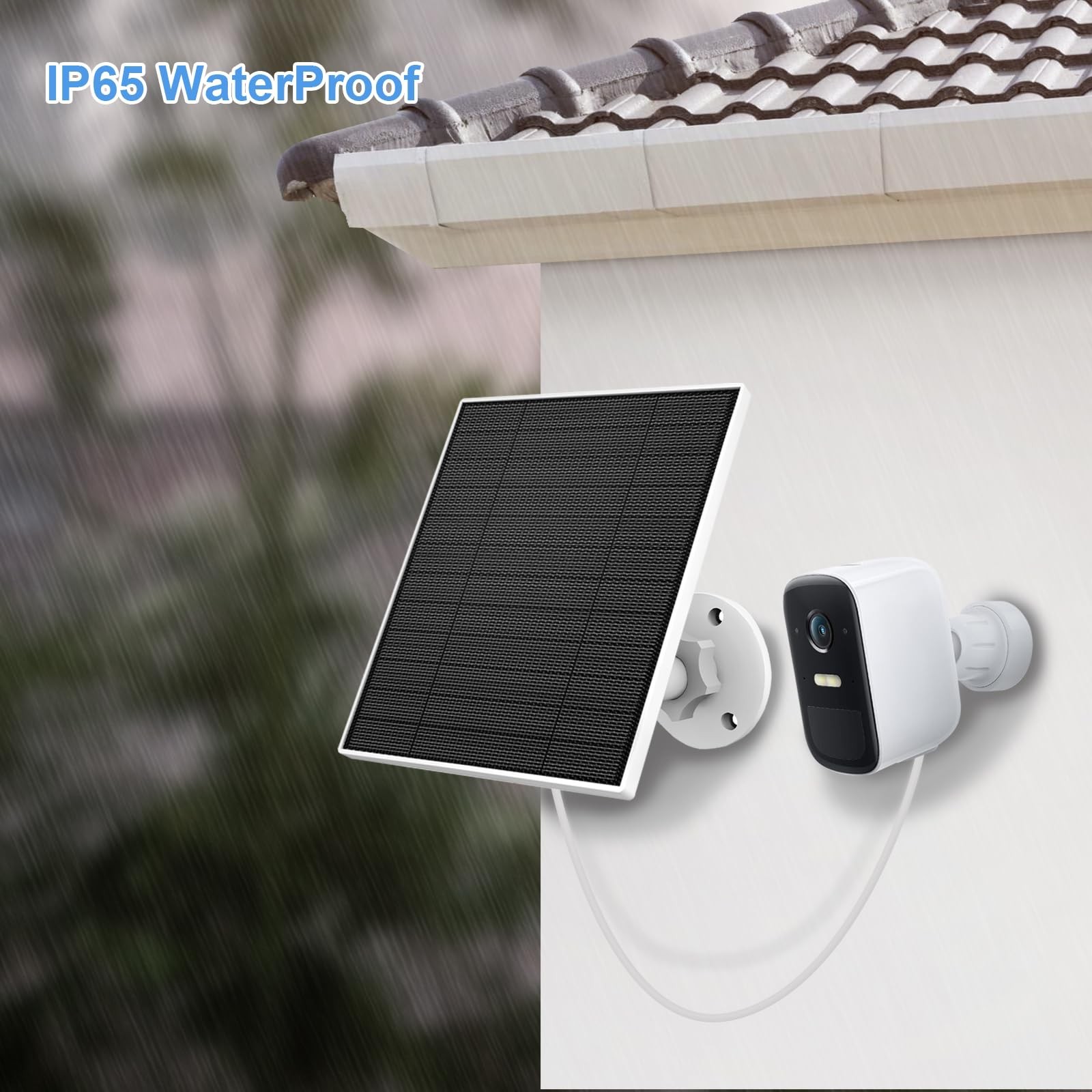 Solar Panel for Eufy Outdoor Camera 5W Solar Panel Charger Compatible with