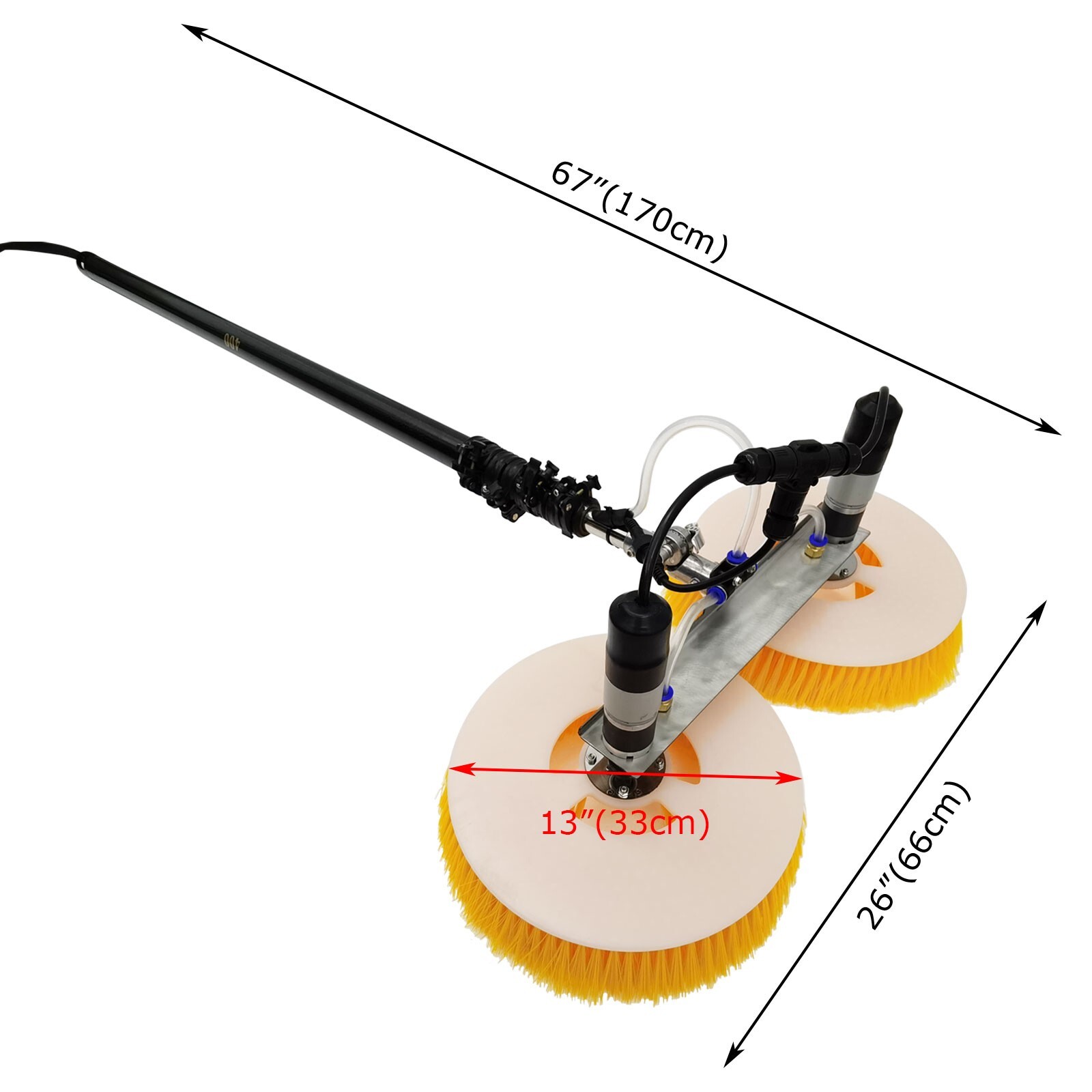 Double Head Electric Solar Photovoltaic Panel Cleaning Machine Multifunctional
