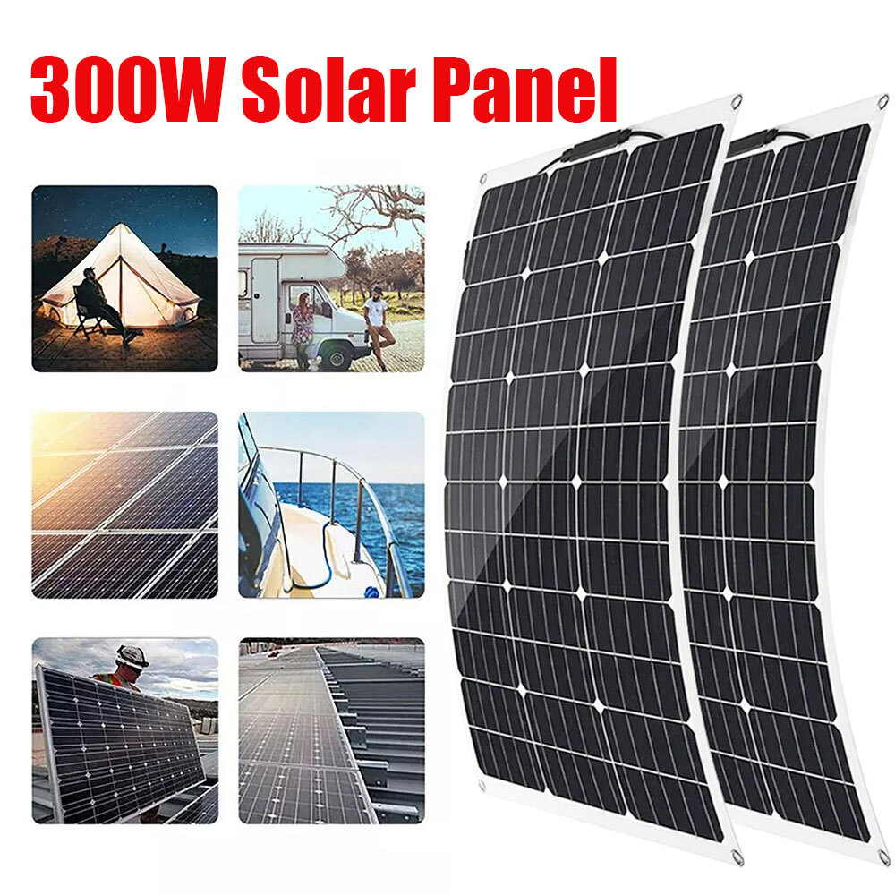 300W Monocrystalline Solar Panel 30A MPPT 12V-24V Battery Off Grid Complete kit