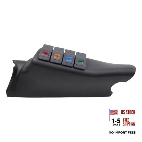 Left Side A-Pillar 4 Switch Pod Panel Kit for Wrangler JK 2007-2018