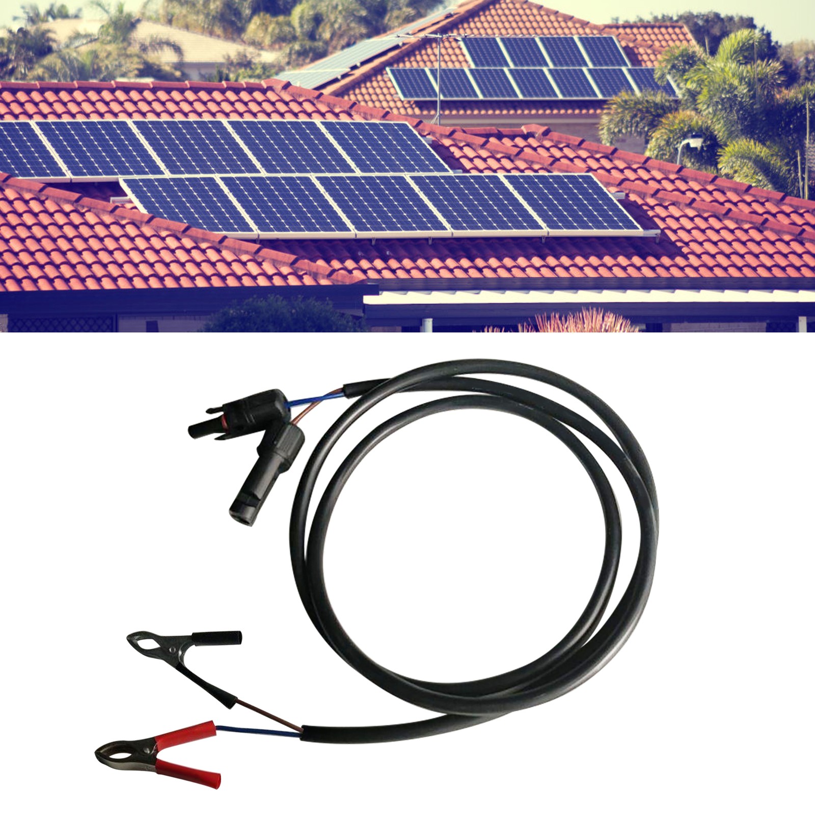 3.3ft Solar Connector Cable Durable PVC For Solar Power Systems Easy To Use
