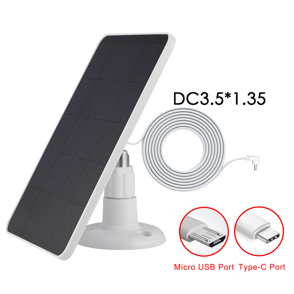 4W Solar Panel Charger for Ring Camera Spotlight & Stick Up Cam with 10ft Cable