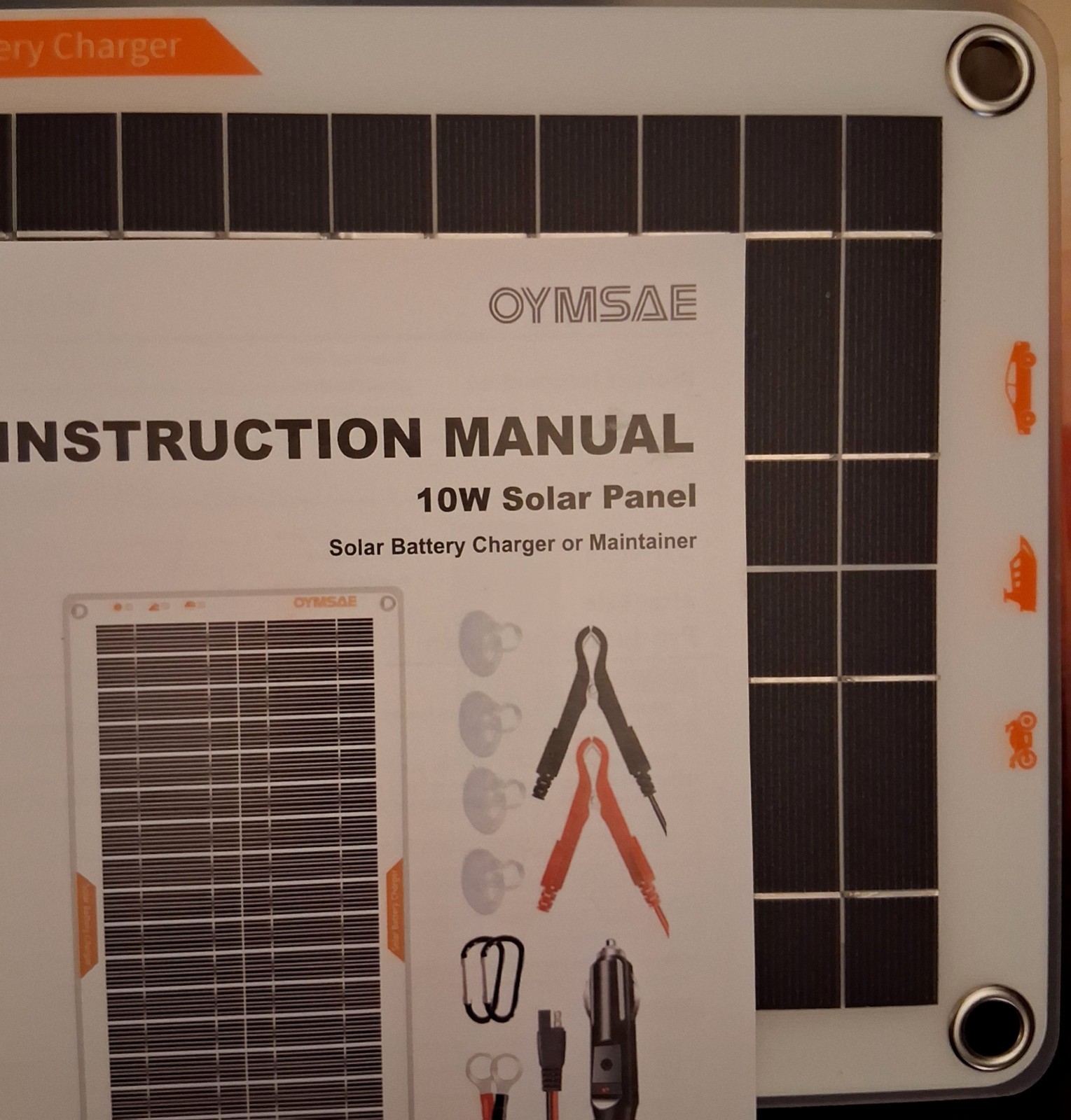 OYMSAE 10W Solar Panel A Solar Battery Charger and Maintainer. Portable Solar