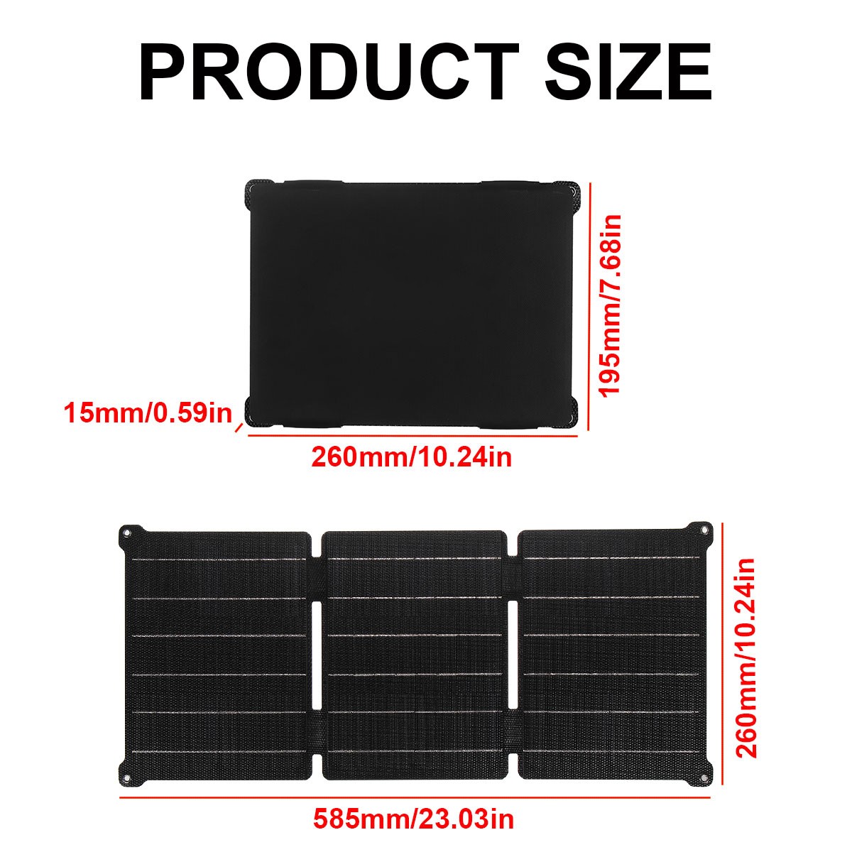 5V/12V 30W Folding Solar Mat Blanket Flexible Solar Panel Kit Camp Charge Power