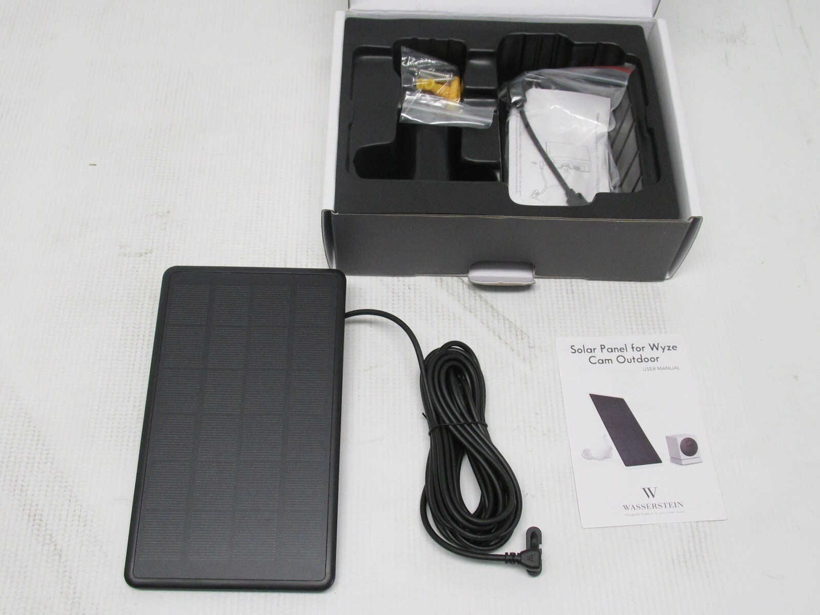 Wasserstein Solar Panel Compatible with Wyze Cam Outdoor/Battery Cam Pro – Black