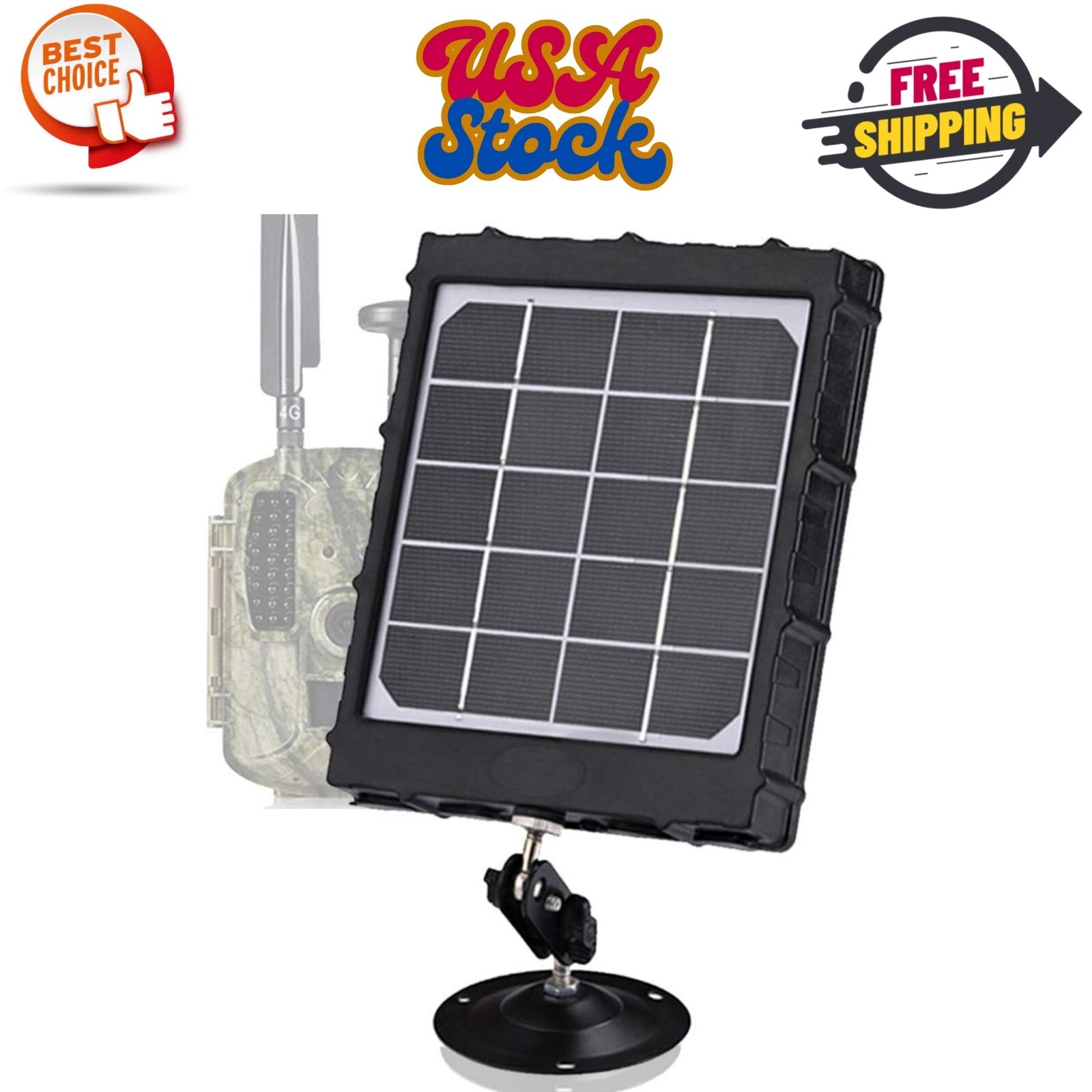 Trail Camera Solar Power Panel 8000mAh 3W Supporting 12V 9V 6V for All