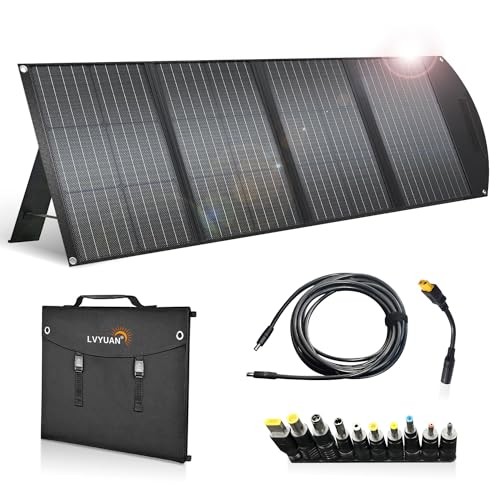 120 Watt Portable Solar Panel with Adjustable Kickstands, Foldable, SP_12_120