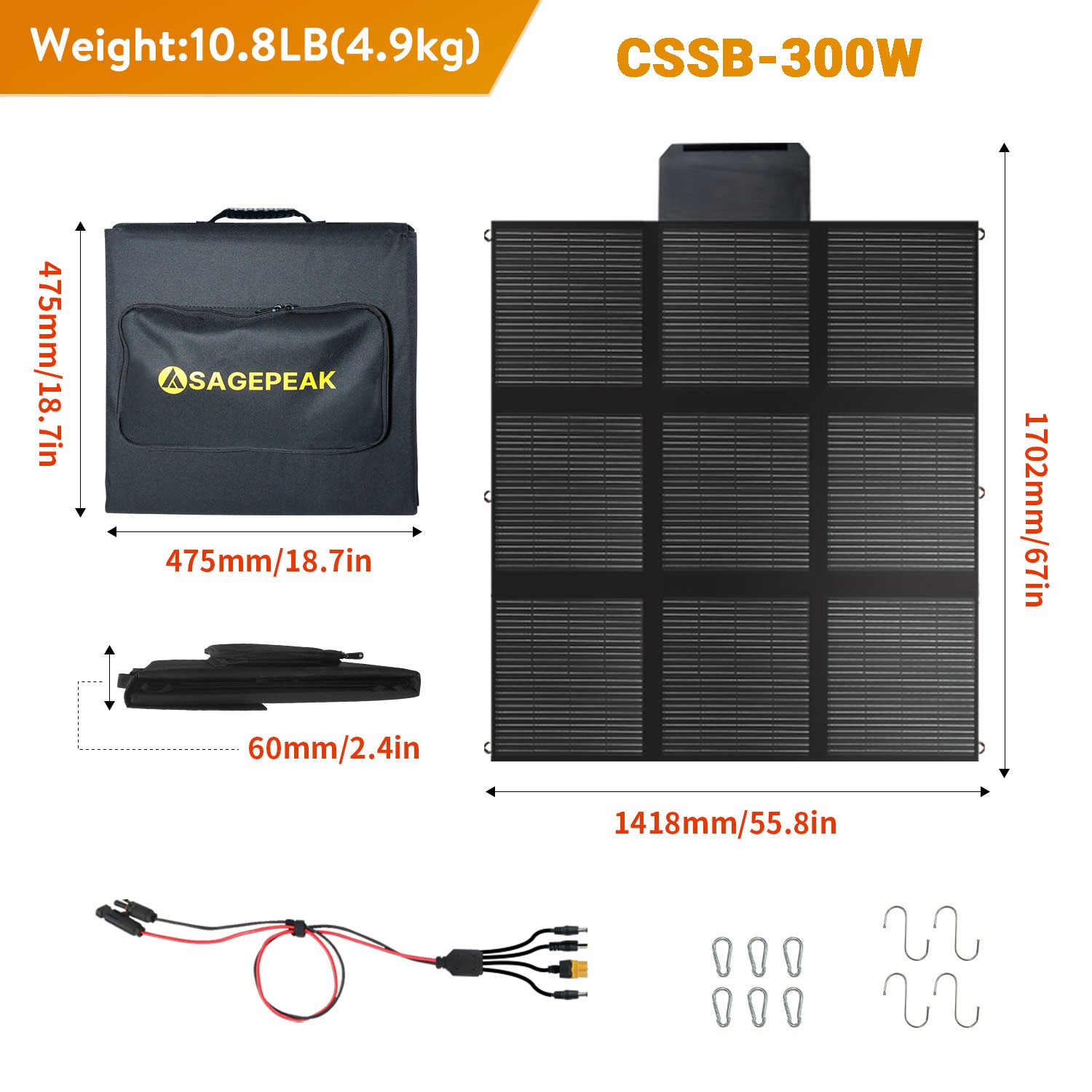 500W 200W 300W 400W Foldable Portable Solar Panel for Power Station Outdoor Camp