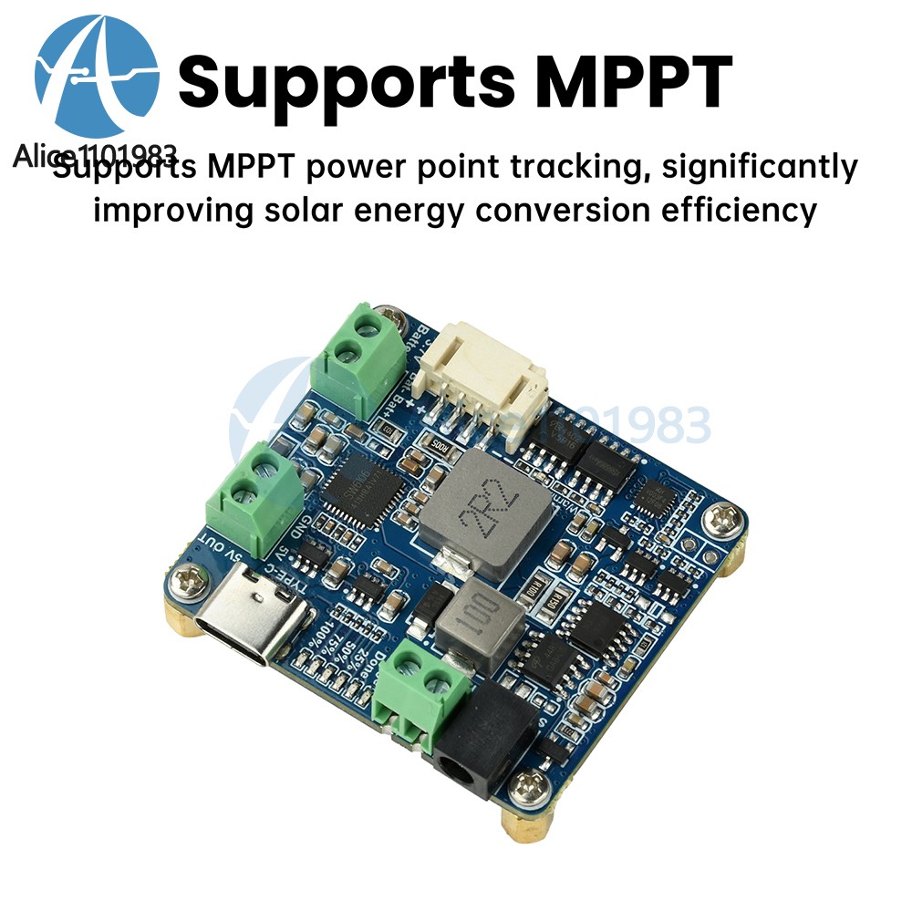 6-24V Solar Panel Power Management Module 5V 3A Supports MPPT, PD QC FCP SFCP