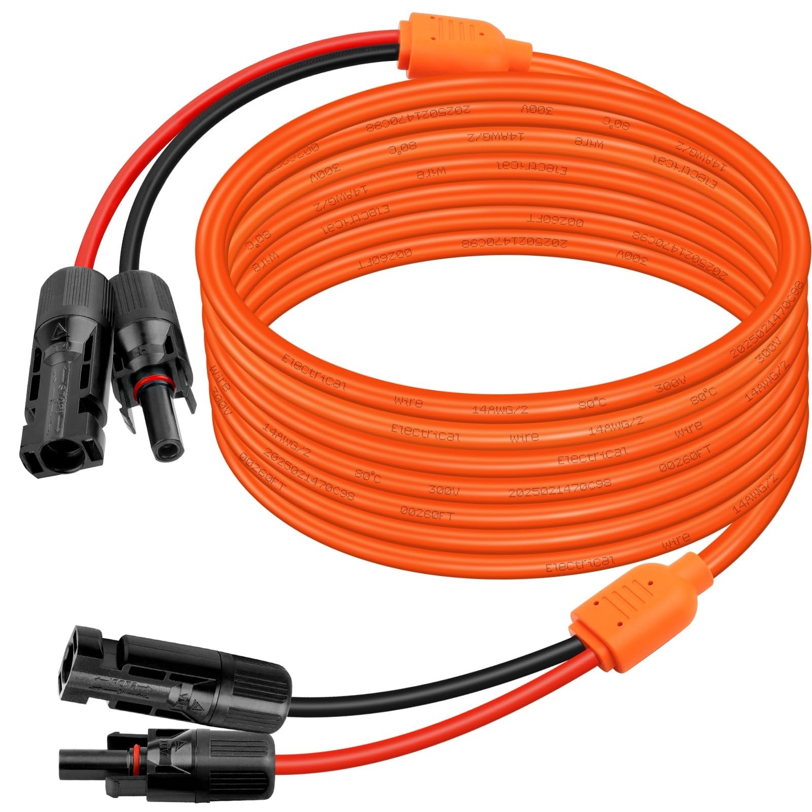 25FT Solar Extension Cable, 14AWG Tinned Copper, Heavy Duty Power Cord for RV, G