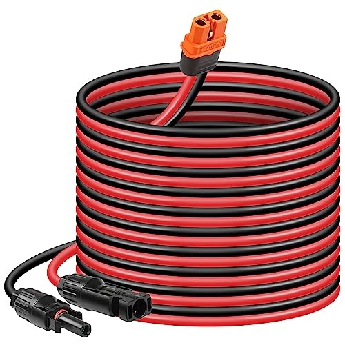 16.4FT/5M 12AWG Solar Panel Connector to XT60i Female Solar Panel 16.4ft/5m