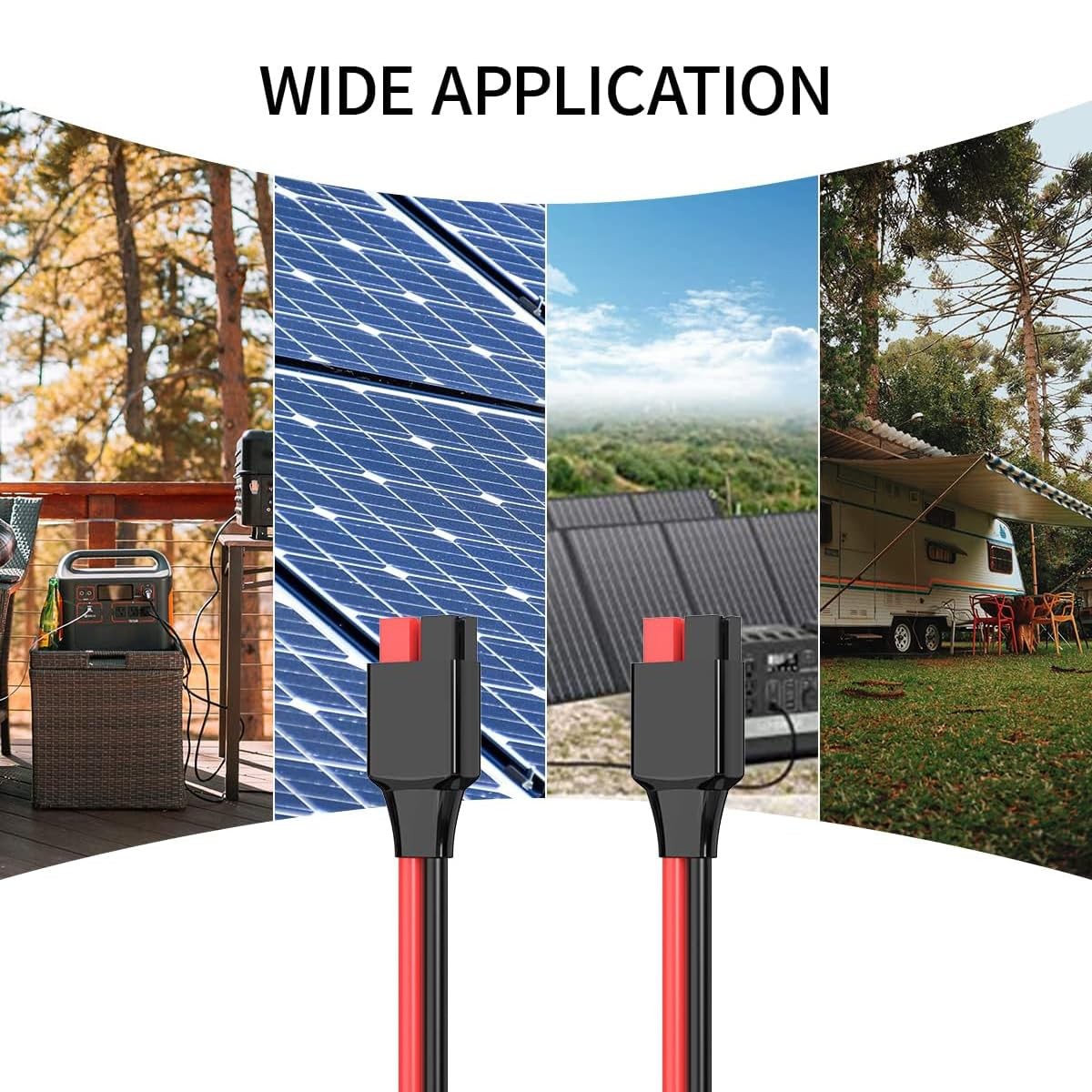 10AWG 2FT Anderson Extension Cable 2 6 10 20 35 50 75 100FT Solar Extension C…