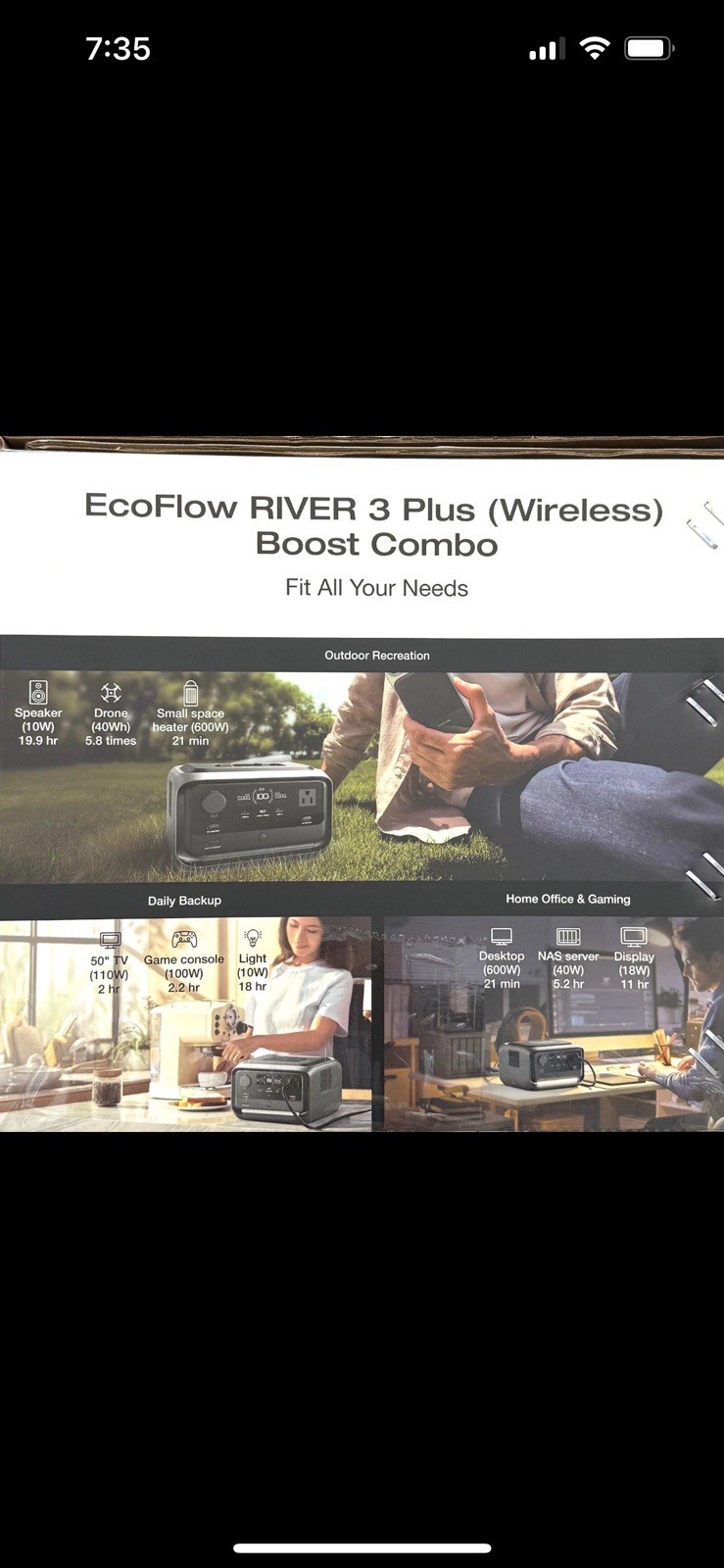 EcoFlow River 3 Plus Wireless Boost Combo