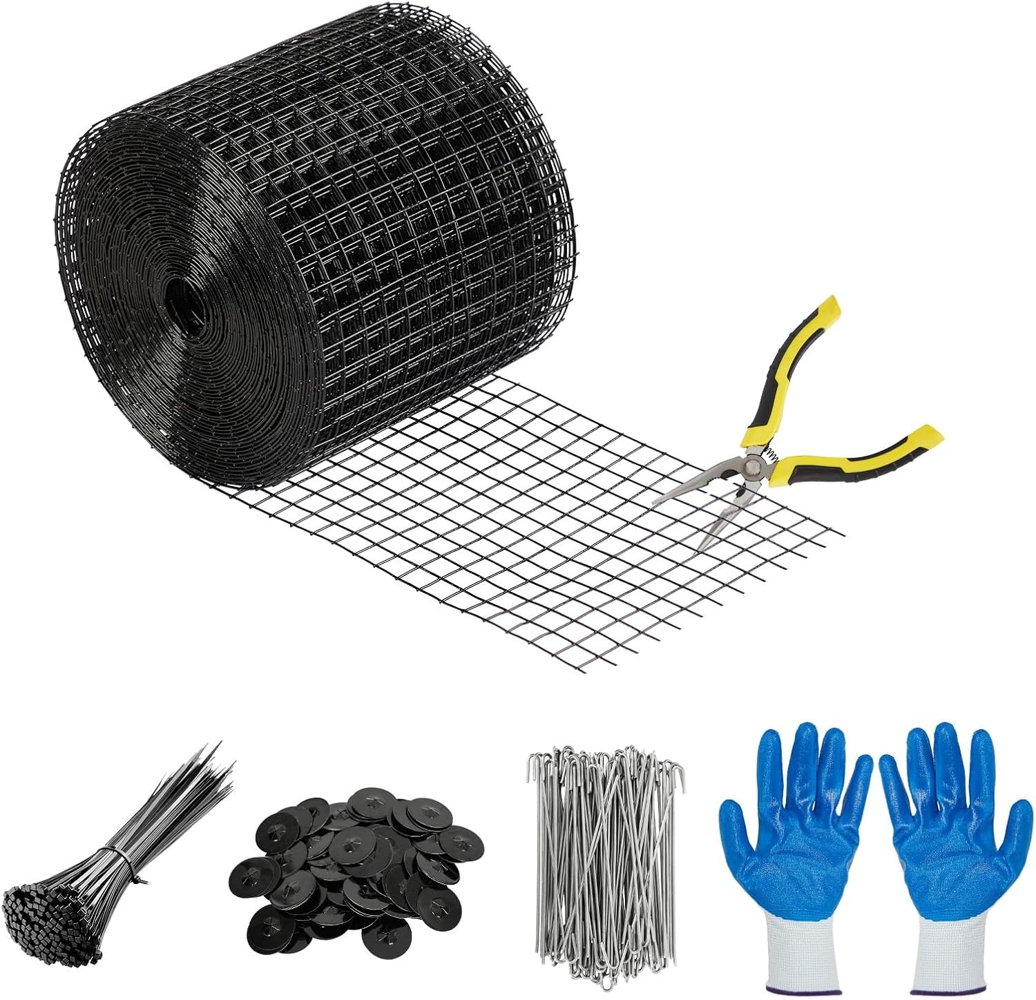 6in x 50ft Solar Panel Bird & Critter Guard Kit, Includes 60 Fastener Clips, 100