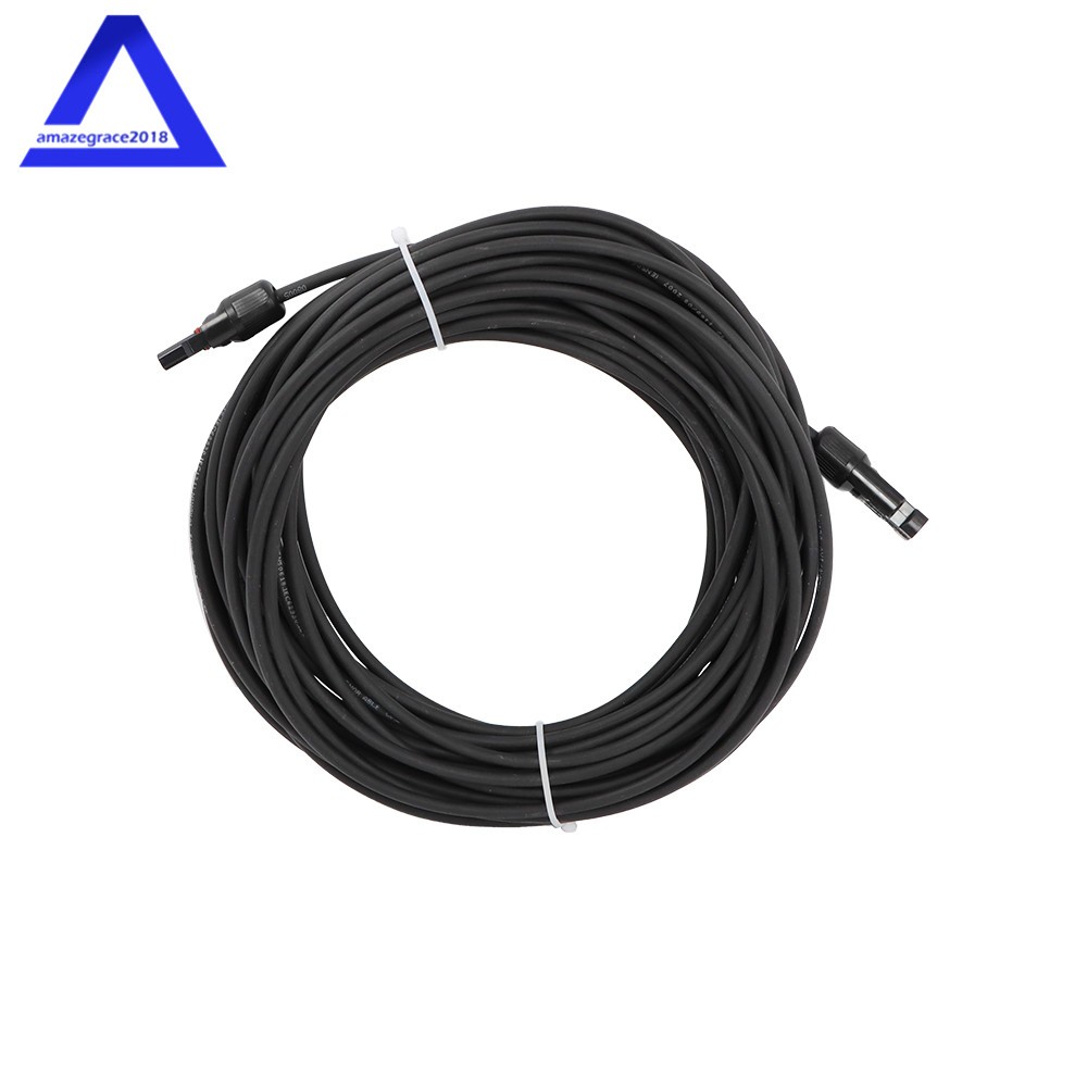 12AWG 20M Solar Panel Extension Cable Black+Red W/ M4 Connector For RV/Boat