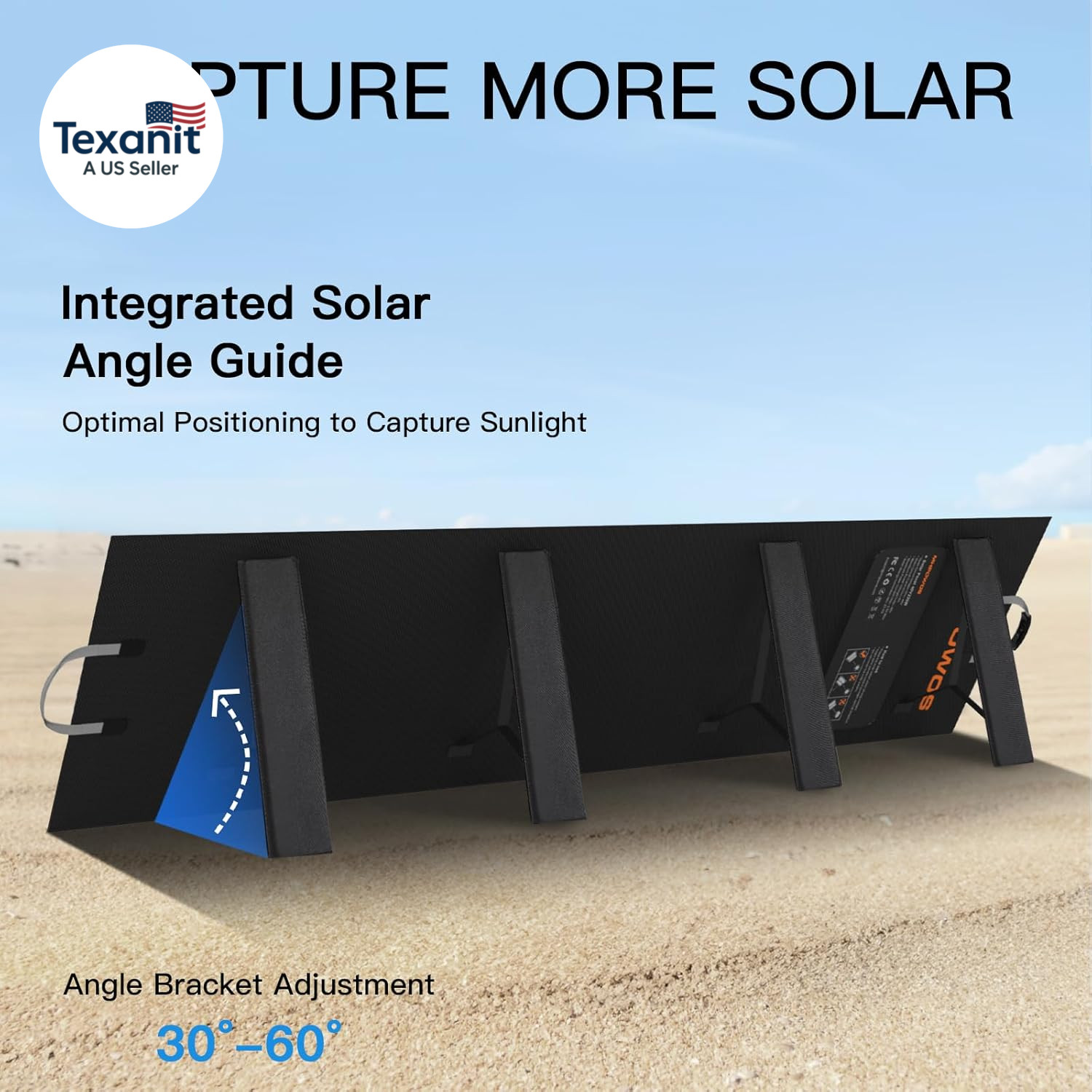 Portable Solar Panel 220W 40V Monocrystalline Foldable Solar Panels Charger Powe